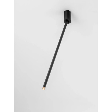 Lampa sufitowa tuba minimalistyczna Grezzo 5cm H70cm LED 3000K czarna