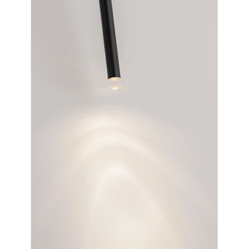 Lampa sufitowa tuba minimalistyczna Grezzo 5cm H70cm LED 3000K czarna