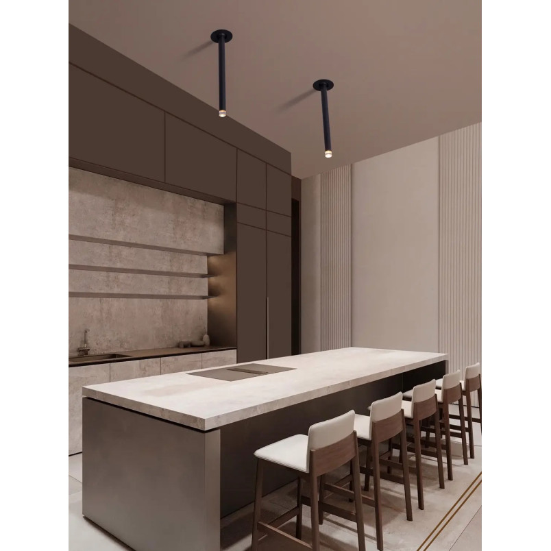 Lampa sufitowa podtynkowa - regulowana Sotto 5cm H24cm LED 3000K 25° czarna