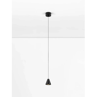 Lampa wisząca stożek - punktowa Noop LED 3000K 6cm czarna