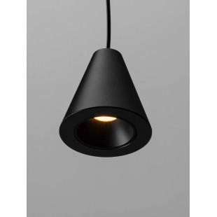 Lampa wisząca stożek - punktowa Noop LED 3000K 6cm czarna