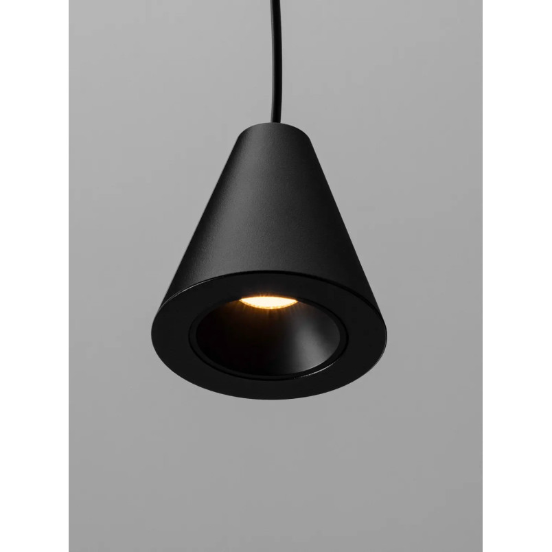 Lampa wisząca stożek - punktowa Noop LED 3000K 6cm czarna