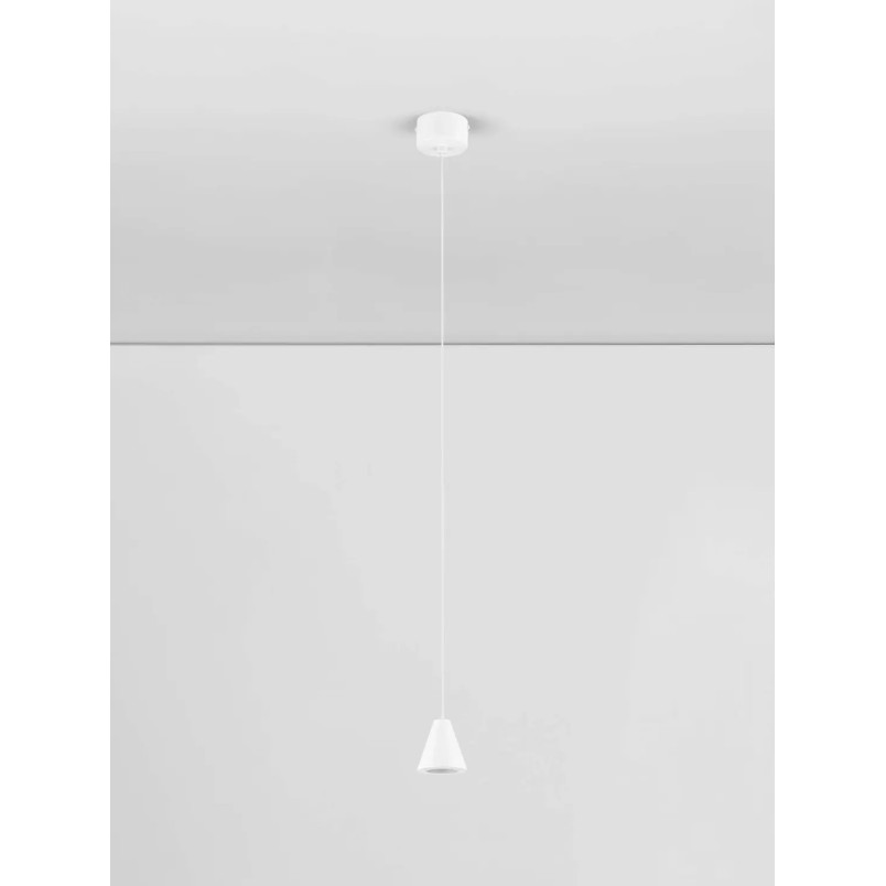 Lampa wisząca stożek - punktowa Noop LED 3000K 6cm biała