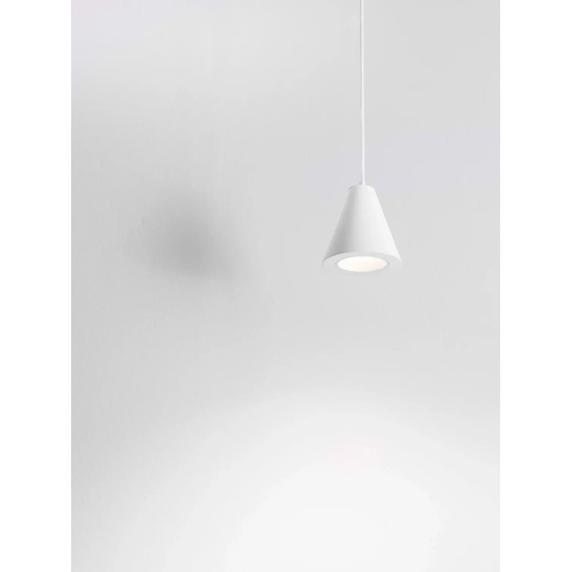Lampa wisząca stożek - punktowa Noop LED 3000K 6cm biała