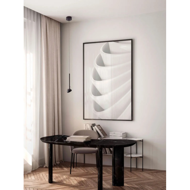 Lampa wisząca z małym kloszem - regulowana Tellio 8cm LED 3000K czarna