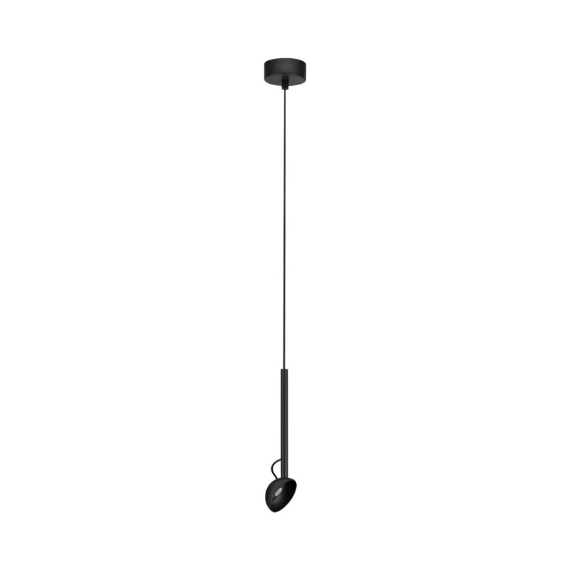 Lampa wisząca z małym kloszem - regulowana Tellio 8cm LED 3000K czarna