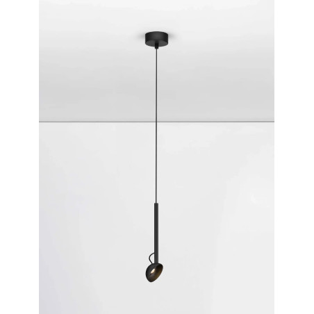 Lampa wisząca z małym kloszem - regulowana Tellio 8cm LED 3000K czarna