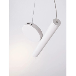 Lampa wisząca punktowa - tuba z dekoracyjnym elementem Meru 2,5cm LED 3000K biała
