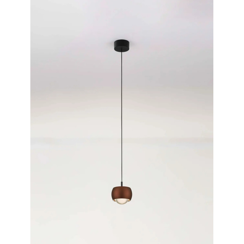 Lampa wisząca punktowa nowoczesna Gano LED 3000K 9,6cm kawowa