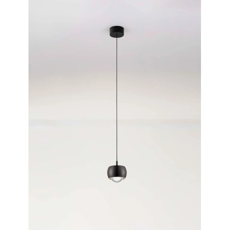 Lampa wisząca punktowa nowoczesna Gano LED 3000K 9,6cm czarny chrom