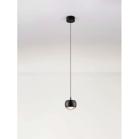Lampa wisząca punktowa nowoczesna Gano LED 3000K 9,6cm czarny chrom