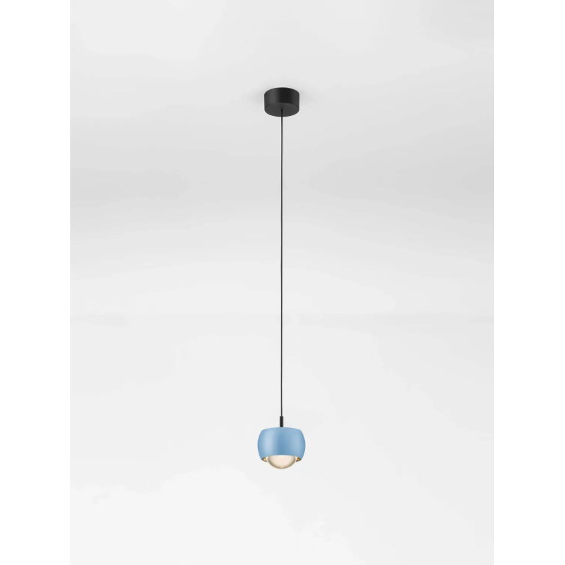 Lampa wisząca punktowa nowoczesna Gano LED 3000K 9,6cm niebieska