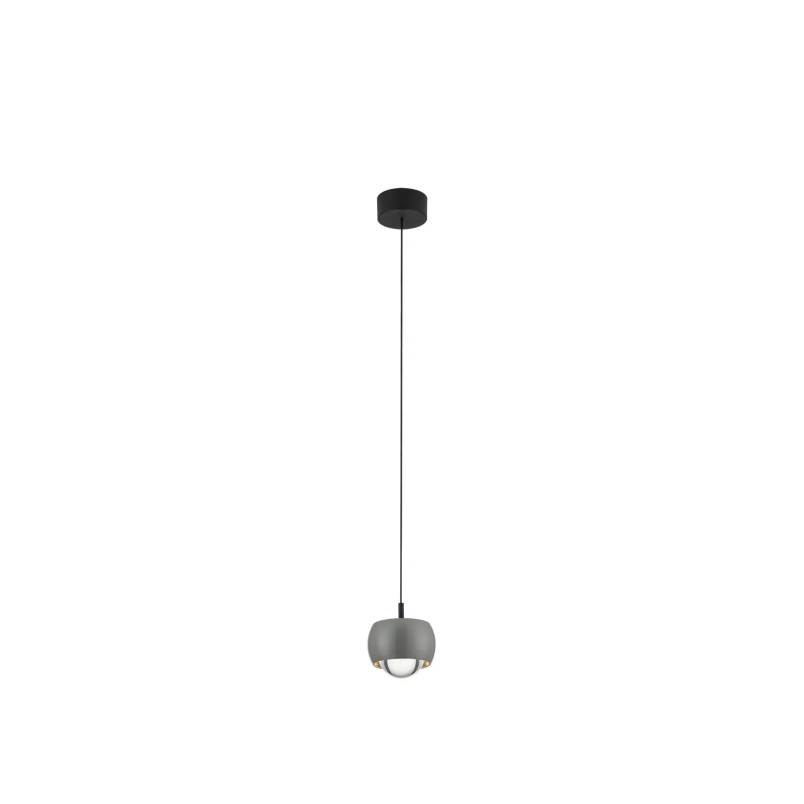 Lampa wisząca punktowa nowoczesna Gano LED 3000K 9,6cm szara