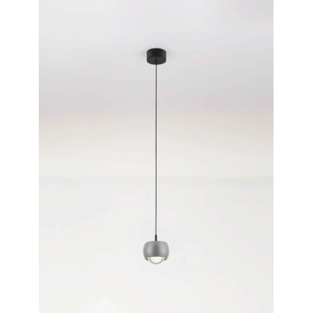 Lampa wisząca punktowa nowoczesna Gano LED 3000K 9,6cm szara