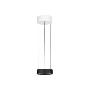 Lampa wisząca okrągła z dotykowym ściemniaczem Timon 20cm LED 3000K czarno-biała
