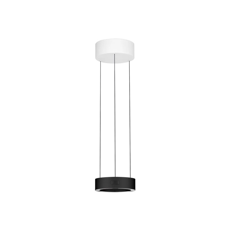 Lampa wisząca okrągła z dotykowym ściemniaczem Timon 20cm LED 3000K czarno-biała