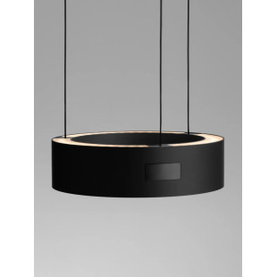 Lampa wisząca okrągła z dotykowym ściemniaczem Timon 20cm LED 3000K czarno-biała