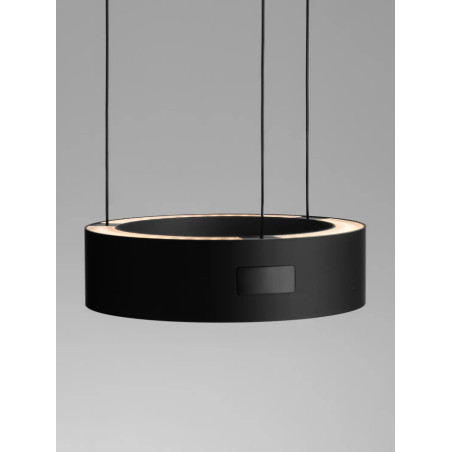 Lampa wisząca okrągła z dotykowym ściemniaczem Timon 20cm LED 3000K czarno-biała