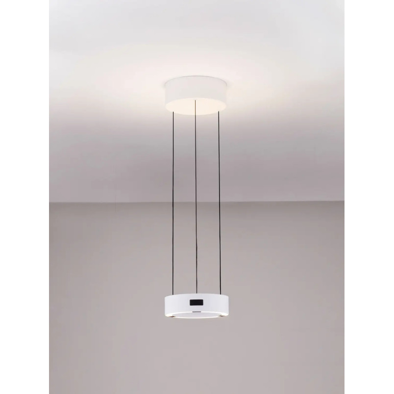 Lampa wisząca okrągła z dotykowym ściemniaczem Timon 20cm LED 3000K biała
