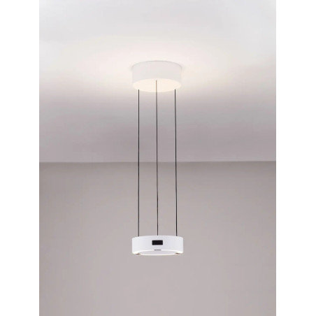 Lampa wisząca okrągła z dotykowym ściemniaczem Timon 20cm LED 3000K biała