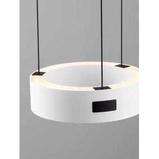 Lampa wisząca okrągła z dotykowym ściemniaczem Timon 20cm LED 3000K biała