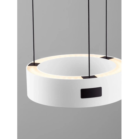 Lampa wisząca okrągła z dotykowym ściemniaczem Timon 20cm LED 3000K biała