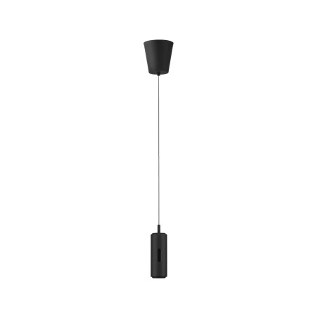 Lampa wisząca tuba z dotykowym ściemniaczem na kloszu Storm 7cm LED 3000K czarna