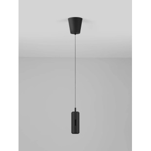 Lampa wisząca tuba z dotykowym ściemniaczem na kloszu Storm 7cm LED 3000K czarna