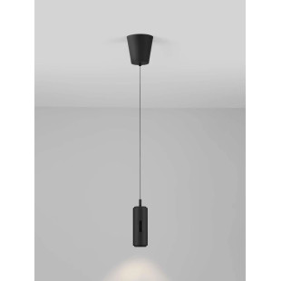 Lampa wisząca tuba z dotykowym ściemniaczem na kloszu Storm 7cm LED 3000K czarna