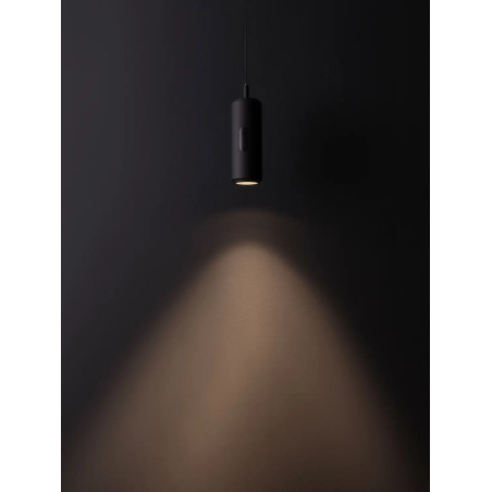 Lampa wisząca tuba z dotykowym ściemniaczem na kloszu Storm 7cm LED 3000K czarna