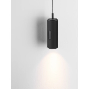 Lampa wisząca tuba z dotykowym ściemniaczem na kloszu Storm 7cm LED 3000K czarna
