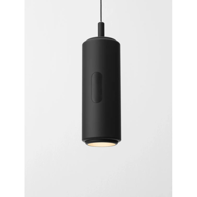 Lampa wisząca tuba z dotykowym ściemniaczem na kloszu Storm 7cm LED 3000K czarna