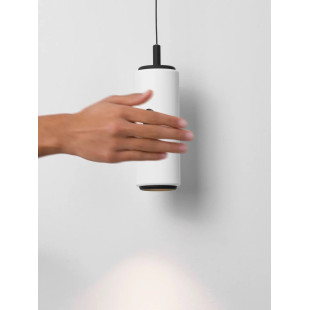 Lampa wisząca tuba z dotykowym ściemniaczem na kloszu Storm 7cm LED 3000K biała