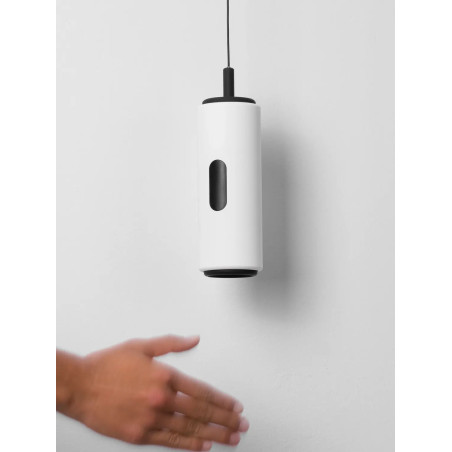 Lampa wisząca tuba z dotykowym ściemniaczem na kloszu Storm 7cm LED 3000K biała