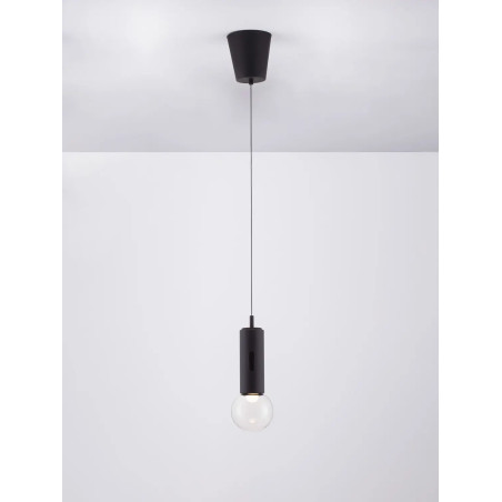 Lampa wisząca kula z dotykowym ściemniaczem Churros 12cm LED 3000K czarna