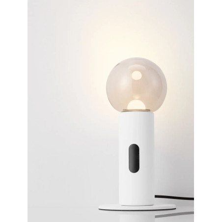 Lampa stołowa kula z dotykowym ściemniaczem Churros LED 3000K biała