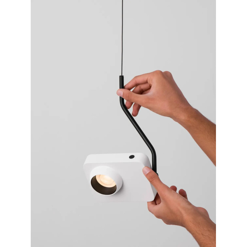 Lampa wisząca - aparat z dotykowym ściemniaczem Carso LED 3000K biała