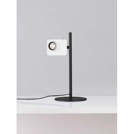 Lampa biurkowa - aparat z dotykowym ściemniaczem Carso LED 3000K biało-czarna