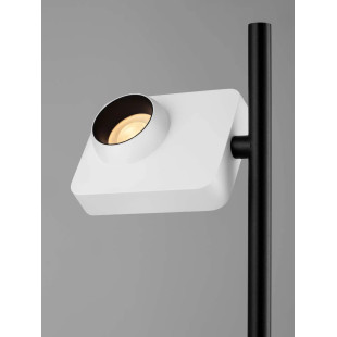 Lampa podłogowa - aparat z dotykowym ściemniaczem Carso H131cm LED 3000K biało-czarna
