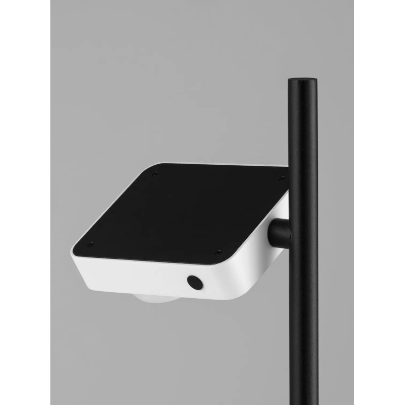 Lampa podłogowa - aparat z dotykowym ściemniaczem Carso H131cm LED 3000K biało-czarna