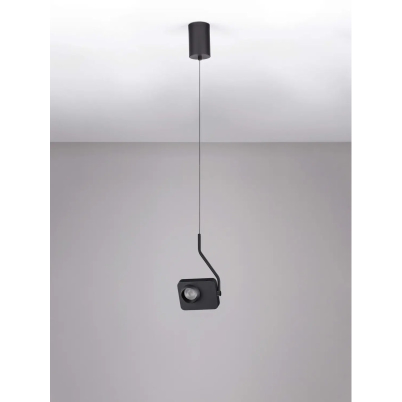 Lampa wisząca - aparat z dotykowym ściemniaczem Carso LED 3000K czarna