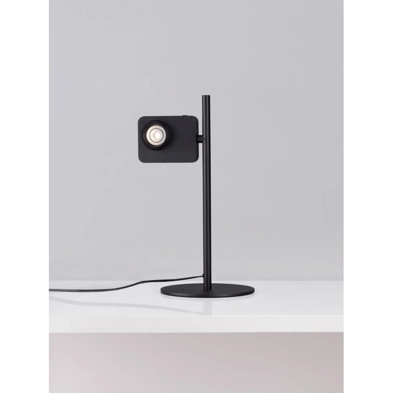 Lampa biurkowa - aparat z dotykowym ściemniaczem Carso LED 3000K czarna