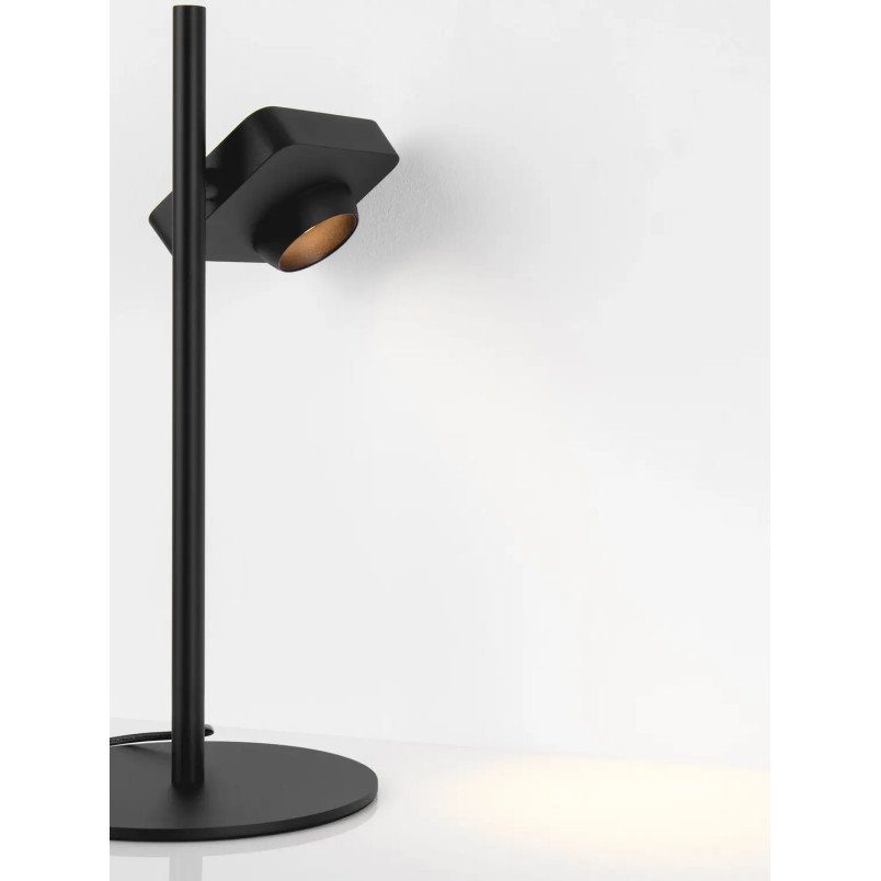 Lampa biurkowa - aparat z dotykowym ściemniaczem Carso LED 3000K czarna