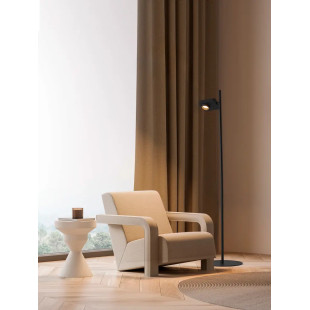 Lampa podłogowa - aparat z dotykowym ściemniaczem Carso H131cm LED 3000K czarna