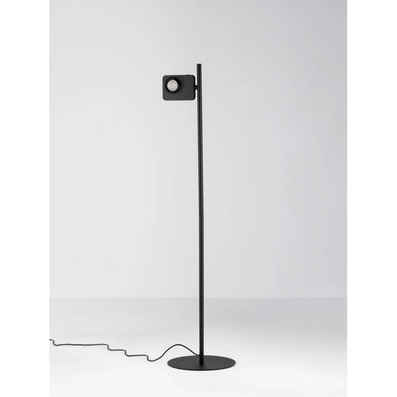 Lampa podłogowa - aparat z dotykowym ściemniaczem Carso H131cm LED 3000K czarna