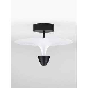 Plafon nowoczesny metalowy Tula LED 3000K 34cm biało-czarny