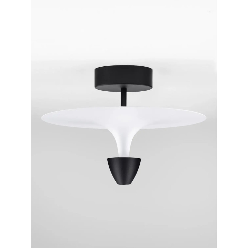 Plafon nowoczesny metalowy Tula LED 3000K 34cm biało-czarny