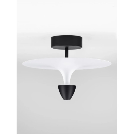 Plafon nowoczesny metalowy Tula LED 3000K 34cm biało-czarny