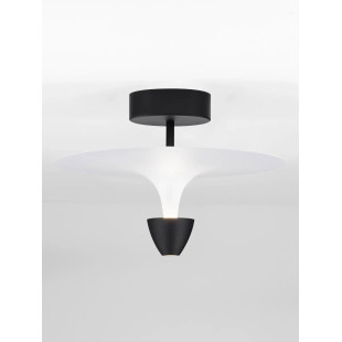 Plafon nowoczesny metalowy Tula LED 3000K 34cm biało-czarny