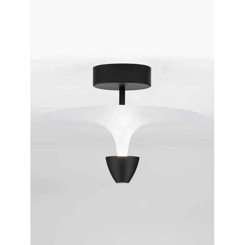 Plafon nowoczesny metalowy Tula LED 3000K 34cm biało-czarny